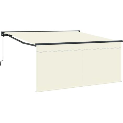 Retractable Awning Cream 300 x 250 cm Fabric vidaXL