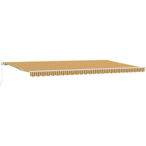 Retractable Awning Multicolour 600 x 350 cm Polyester and Metal vidaXL
