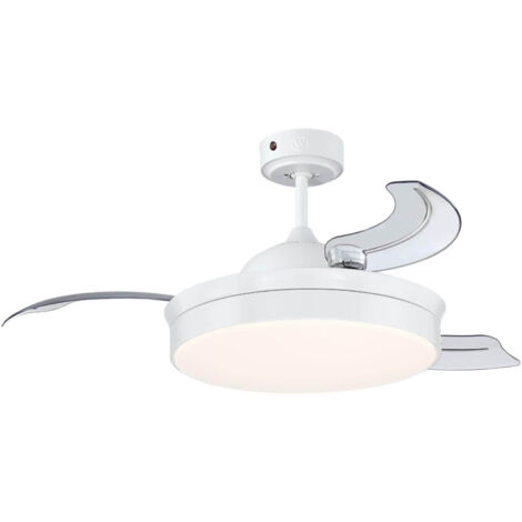 Retractable ceiling fan Tori with LED and remote