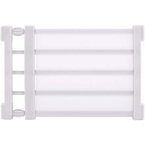Retractable Closet Compartment Shelf Telescopic Partition Cabinet Closet Divider Platform White, M