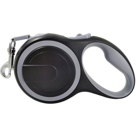 Retractable Dog Leash, Nylon, 5 m, Grey