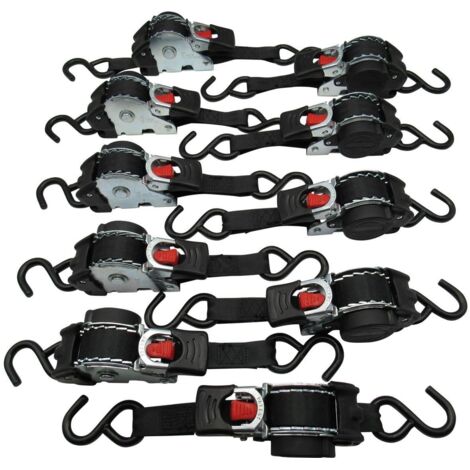Retractable Ratchet Straps 3M 25MM X10 (Lashing Tie Down Auto Trailer S Hook Cargo 0.3-0.75 Ton)