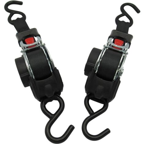 Retractable Ratchet Straps 3M 50MM X2 (750KG Lashing Tie Down Auto Trailer S Hook Cargo 0.75 Ton)