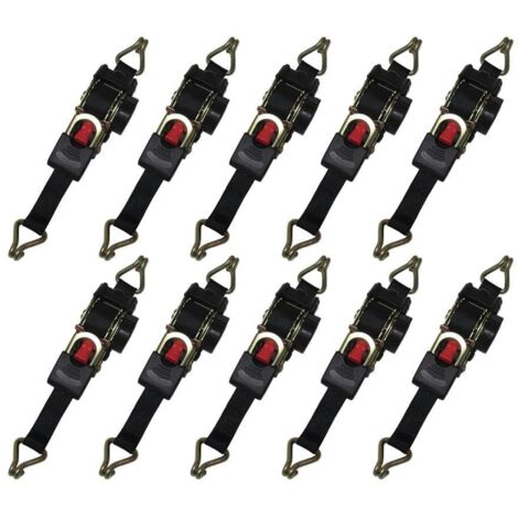 Retractable Ratchet Tie Down Strap with Claw Hook x10 (3M Auto Lashing 0.3T 25MM)