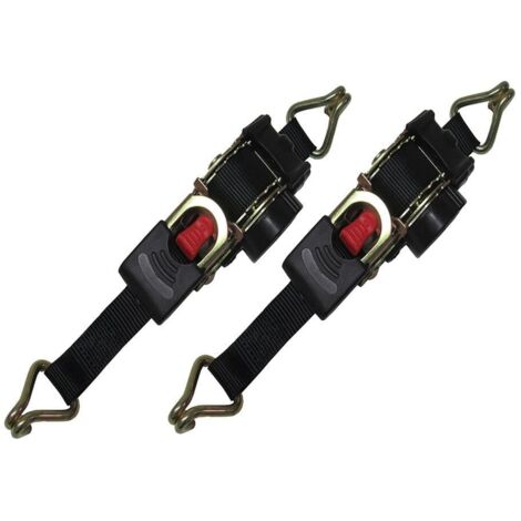 Retractable Ratchet Tie Down Strap with Claw Hook x2 (3M Auto Lashing 0.3T 25MM)