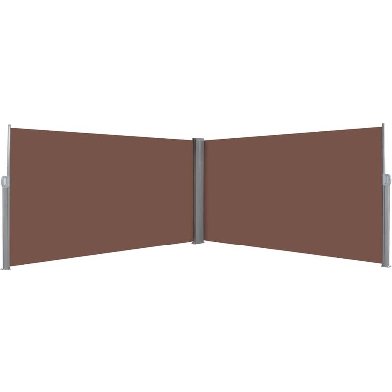 Retractable Side Awning 160x600 cm Brown - Brown