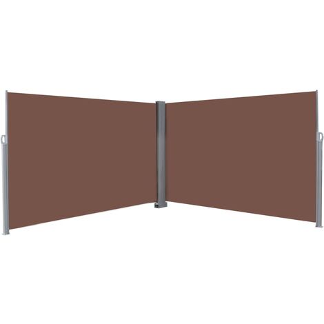 3x1 6m Cream White Outsunny Retractable Sun Side Awning Screen Fence Patio Garden Wall Balcony Screening Panel Outdoor Blind Privacy Divider Awnings
