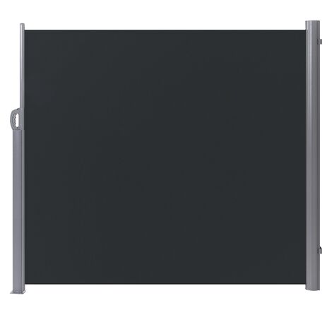 main image of "Retractable Side Awning Aluminium Frame Graphite Grey Fabric 180 x 300 cm Dorio"