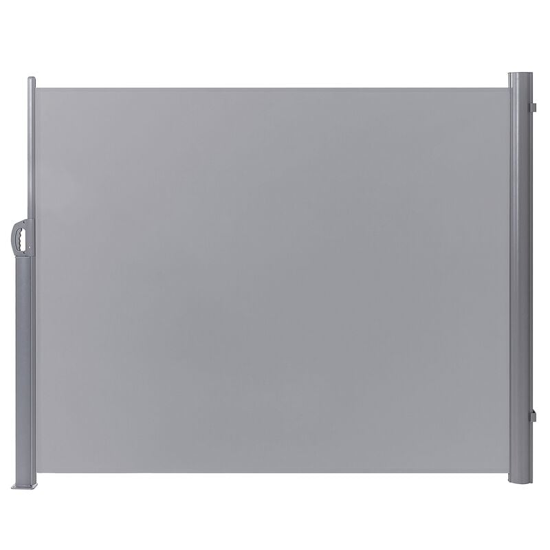 Retractable Side Awning Aluminium Frame Light Grey Fabric 160 x 300 cm Dorio