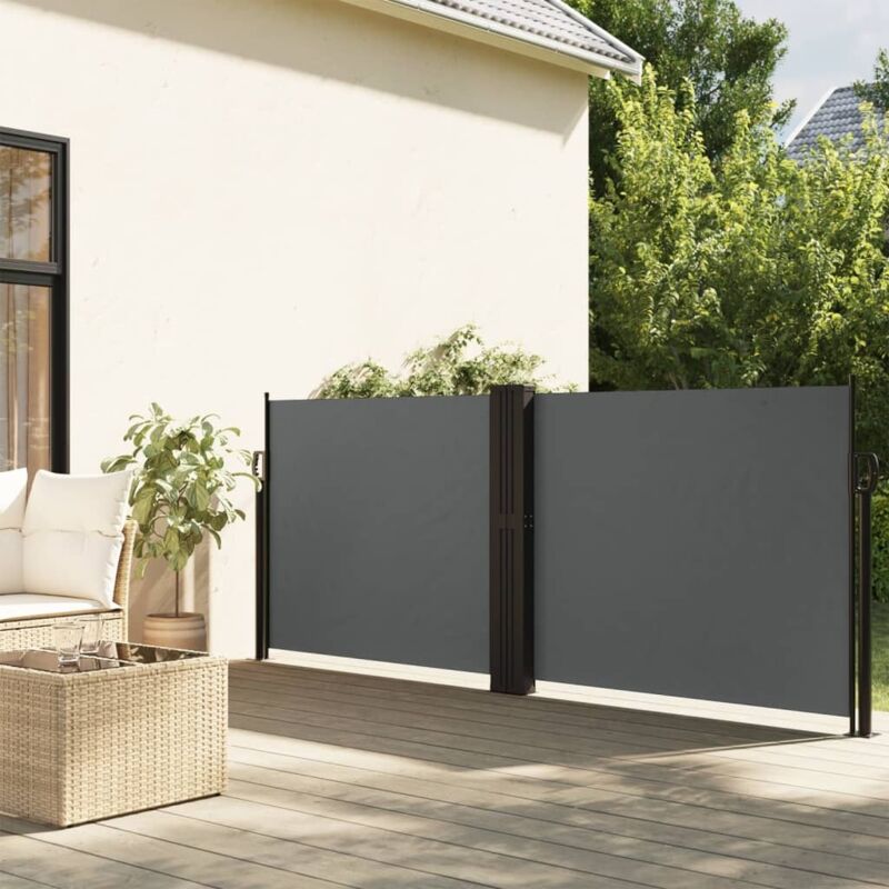 Retractable Side Awning Anthracite 140x1200 Cm Vidaxl