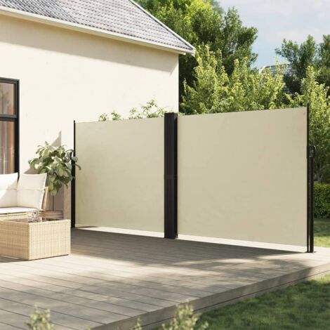 Retractable Side Awning Cream 180x1200 cm vidaXL
