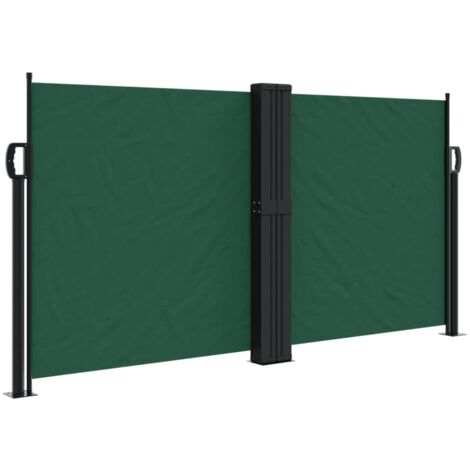 Retractable Side Awning Dark Green 120x1200 cm vidaXL