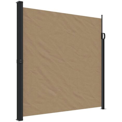 Retractable Side Awning Taupe 200x600 cm vidaXL
