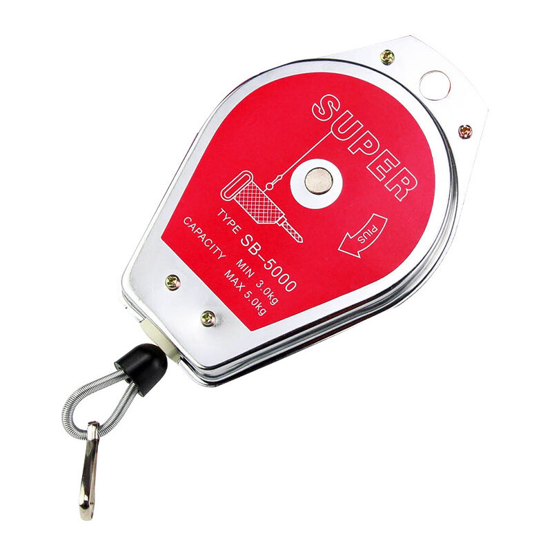 Retractable Spring Balance Tool Hanging Mount Equipment 6.6-11 lbs (3-5 kg) Red for Line Mounting with Matching Accessories