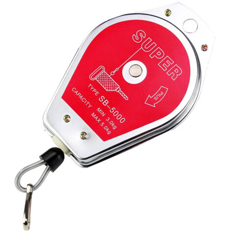 Retractable Spring Balancer Tool Hanging Bracket Equipment 6.6-11lbs (3-5kg) Red for Line Assembly with Accessory Fitting
