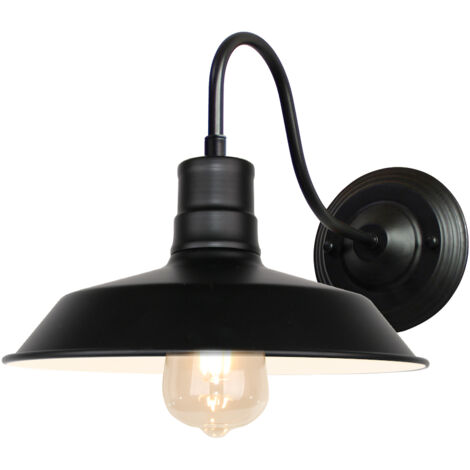 Retro Antique Wall Sconce Iron Metal Wall Light Creative Nostalgic Industrial Wall Lights For Office Black 26Cm