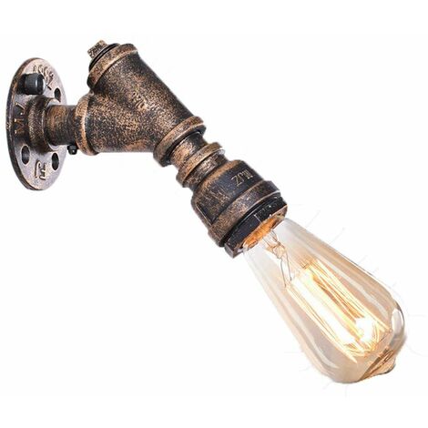 Rétro Applique Murale Tubes d'eau Vintage Industrielle en Métal avec Style Européen Creative Décoratif