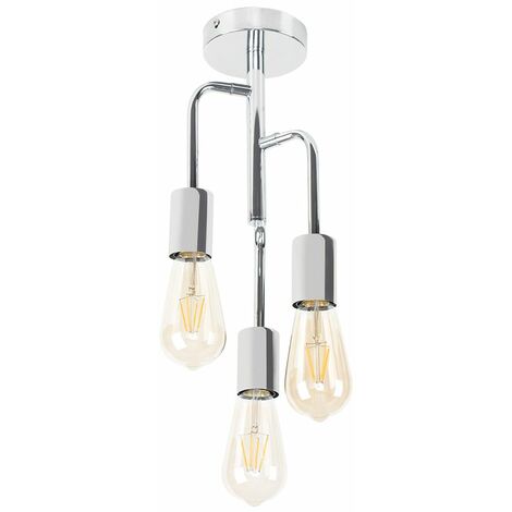 Minisun 3 Way Ceiling Light Led Vintage Light Bulbs Copper Chrome