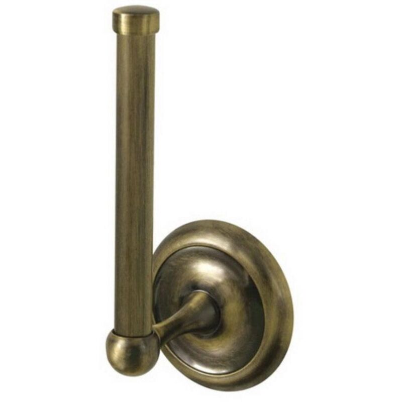 Retro Bathroom Antique Brass Vertical Mounted Toilet Paper Rack WC Roll Holder