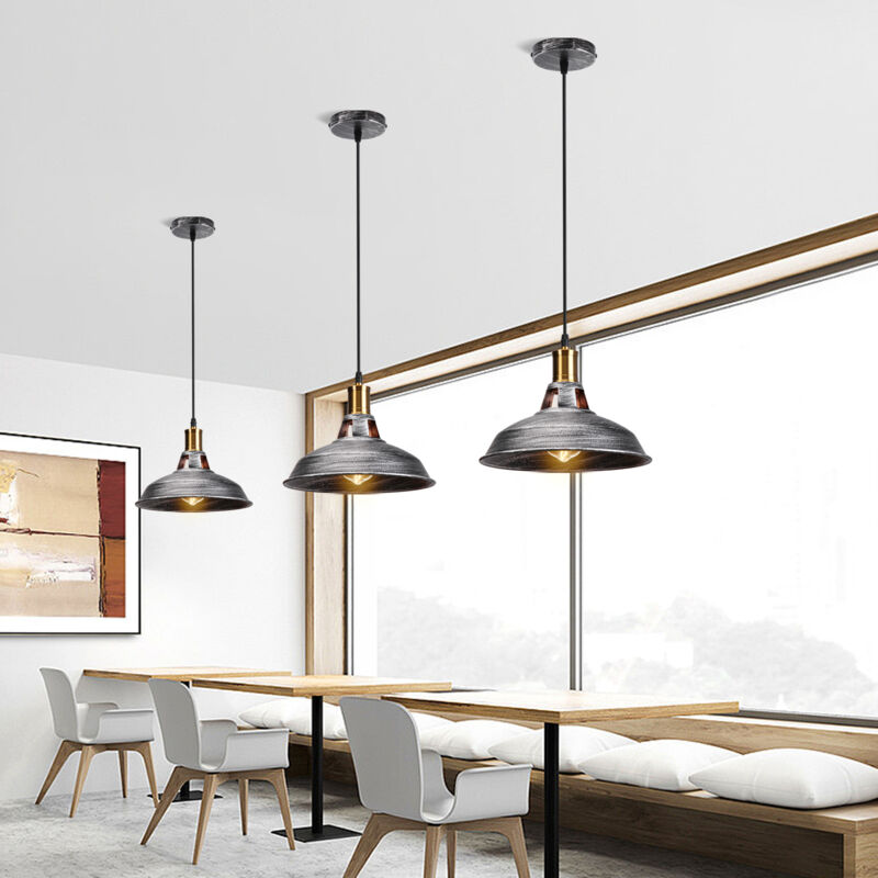 Image of 3x Lustre Suspension Industrielle 27cm en&hellip;
