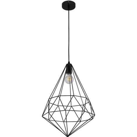 Retro-Deckenlampe - Geometrische Pendelleuchte - Yak Schwarz