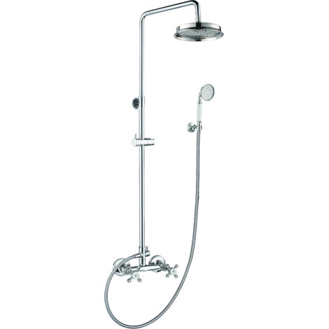 Retro-Duschsäule mit Mischbatterie