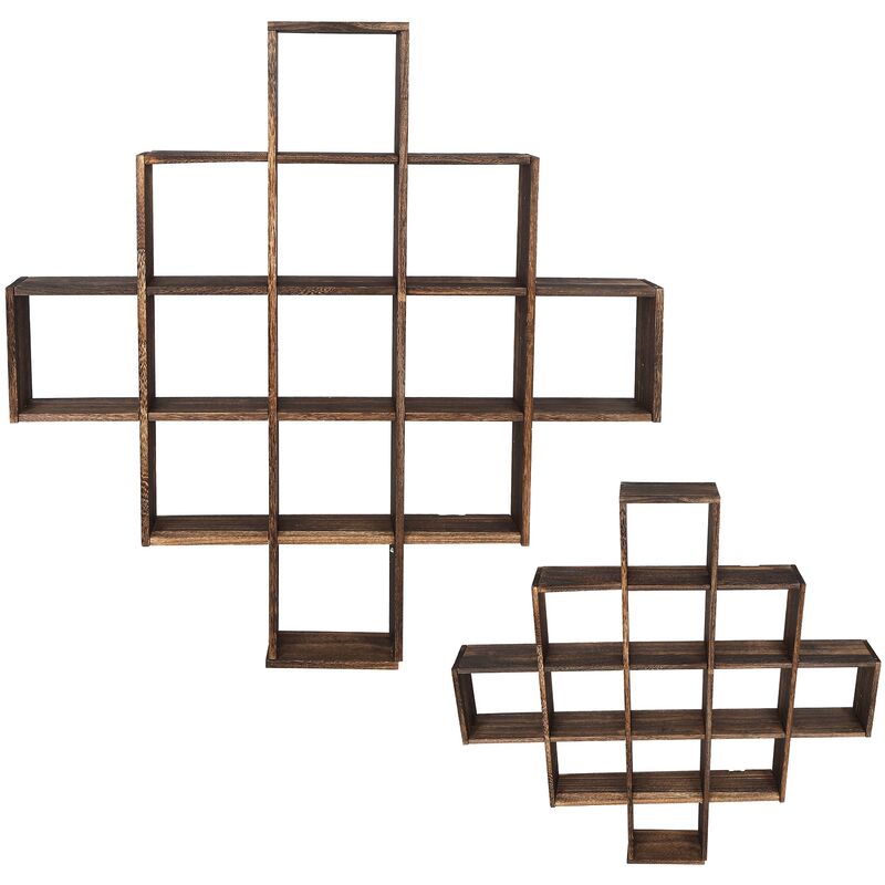 Wooden 9 Cube Storage Unit 3 Tier Shelves Organiser Display Rack Living Room