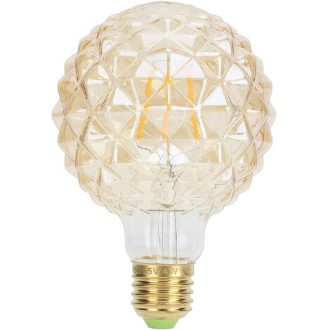 [Retro G95 LED-Lampe] Vintage E27 Einfadenlampe, 4 W, 220 V, 360 lm, warmweißes Licht, dekorative Lampe für Pendel-, Tisch-, Wand- und Spiegellampen – Klarglas, 90 % Energieersparnis, einfache Install