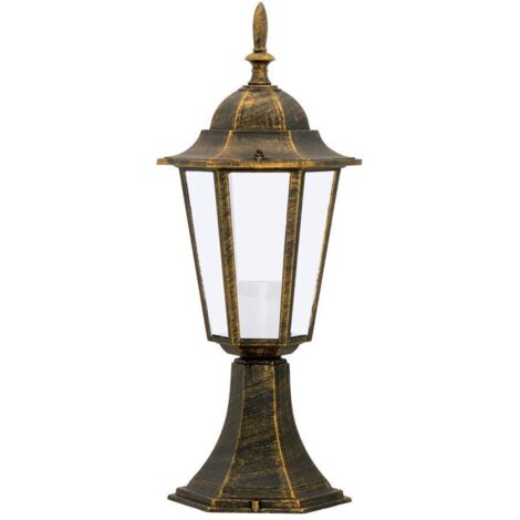 Retro Gartenleuchte Liguria 42cm E27 IP43 Patina Goldlux 201973