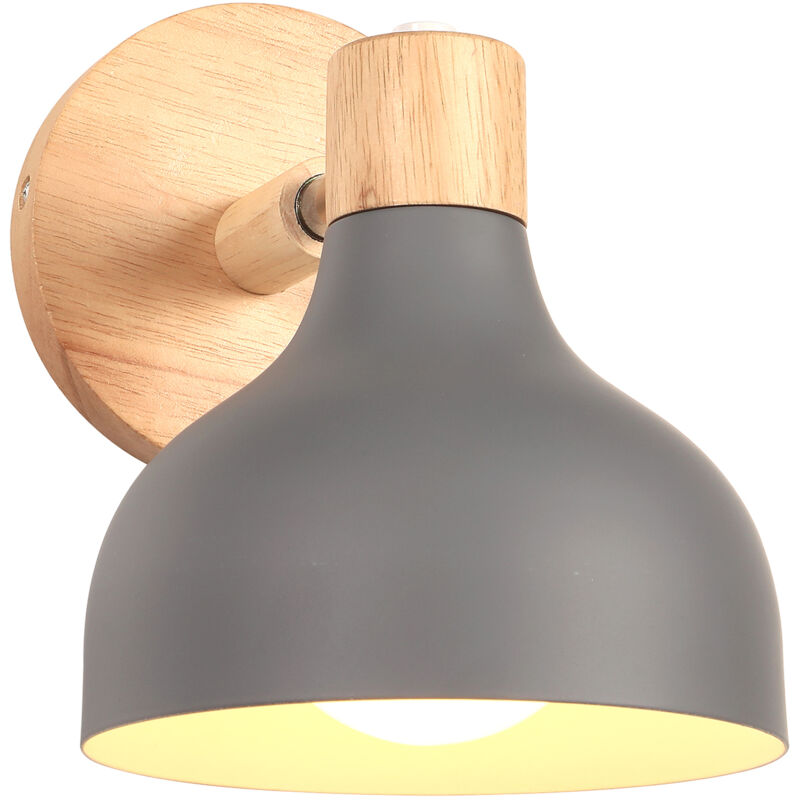 Image of Retro Indoor Wall Light Wood Metal&hellip;