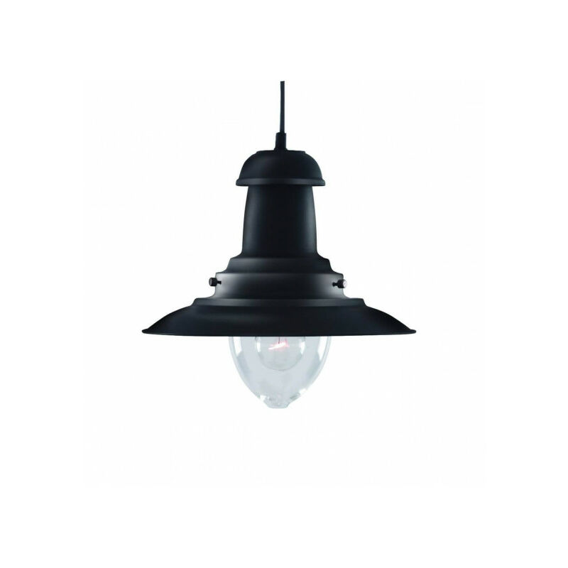 Suspension 1 ampoule Fisherman, en verre, noir - Noir
