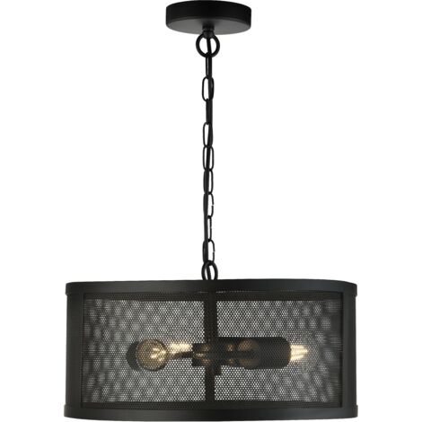 RETRO lampe suspension chambre suspension plafonnier cage design noir