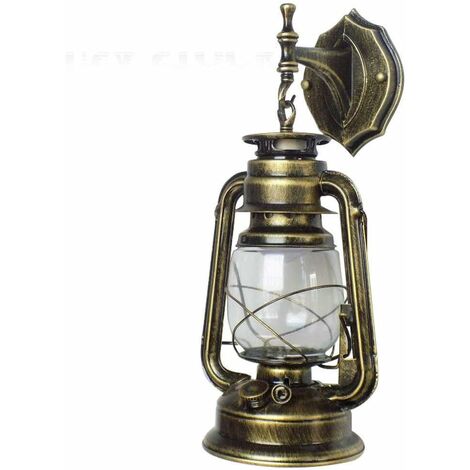 Retro LED Licht Wandlampe Rustikale Laterne Wandleuchte Flurlampe Wandleuchte Hellgrün E27