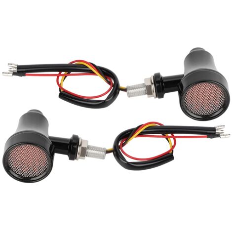 Retro-LED-Motorradbremslicht mit schwarzem Metallgehäuse
