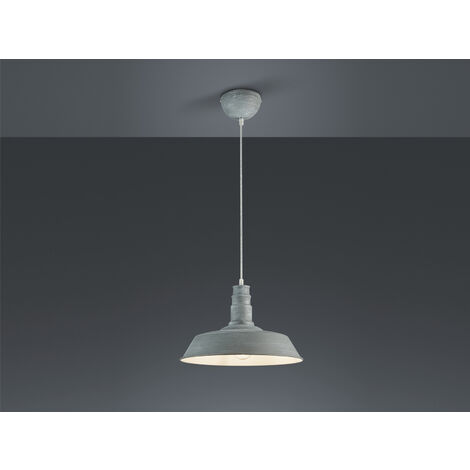 Retro LED Pendelleuchte Lampenschirm Metall Betonoptik, Ø 36cm