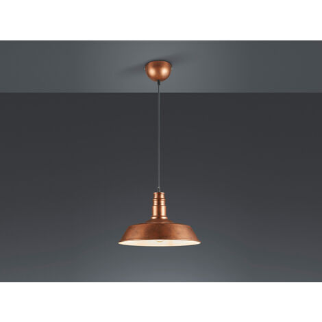 Retro LED Pendelleuchte Lampenschirm Metall Kupfer Antik, Ø 36cm
