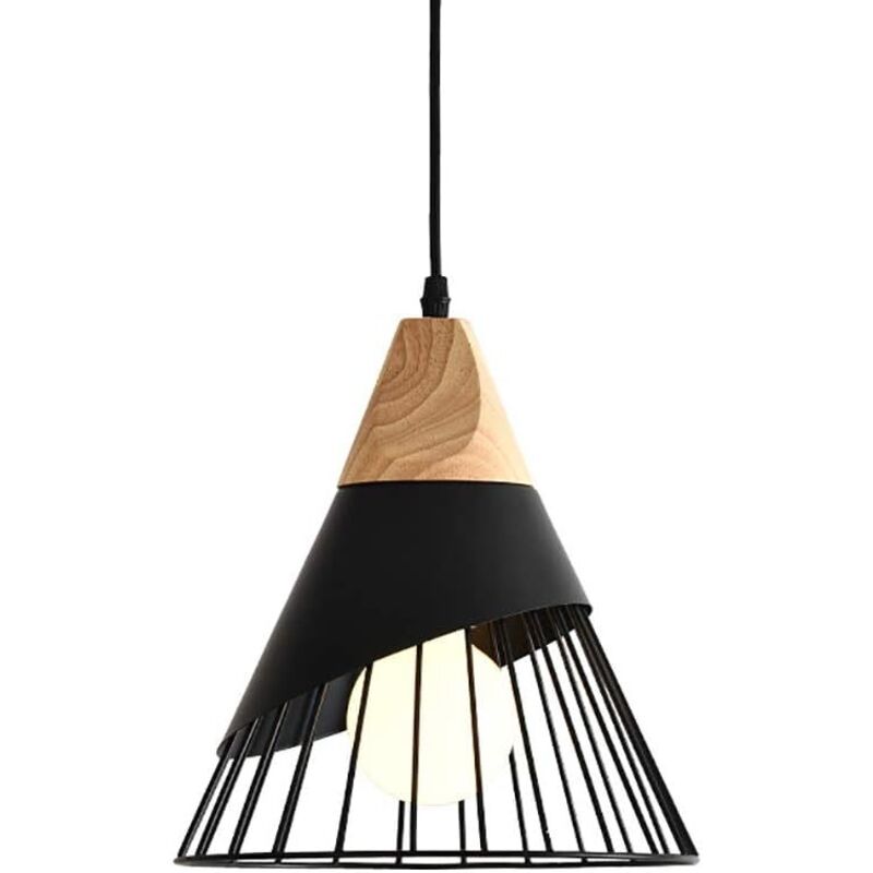 Stoex - Lampe à Suspension Rétro Suspension Luminaire E27 En Forme De Cage En Métal Suspension Lustre Vintage Plafonnier D'Intérieur Noir Stoex - Lampe à Suspension Rétro Suspension Luminaire E27 En Forme De Cage En Métal Suspension Lustre Vintage Plafonnier D'Intérieur Noir