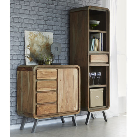 Retro Metal & Wood Medium Sideboard
