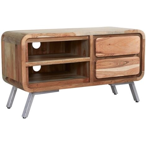 Retro Metal & Wood Medium TV Unit