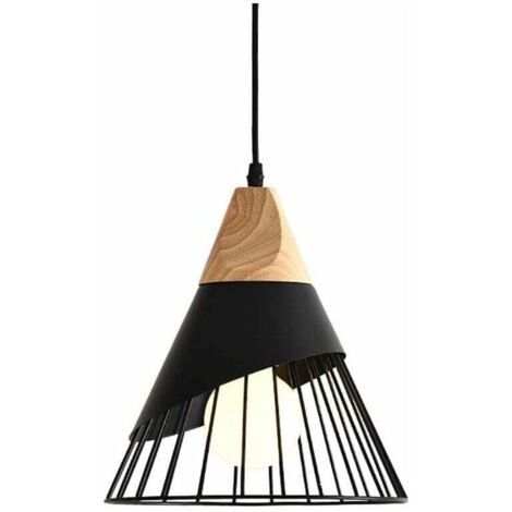 Retro Metall Pendelleuchte Käfig E27 Deckenbeleuchtung, Industrielle Kronleuchter Lampe Vintage Pendelleuchte Deckenlampe Schwarz, Sunny