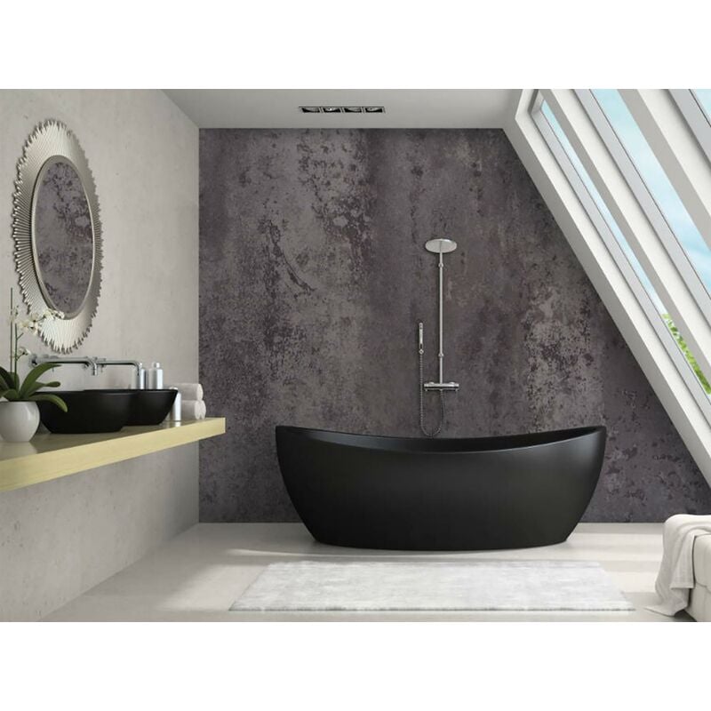 Retro Metallic Bathroom Shower Wall Panels Cladding pvc Waterproof 2400x1000mm - Retro Metallic