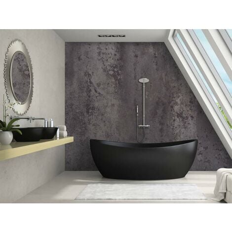 Retro Metallic Bathroom Shower Wall Panels Cladding PVC Waterproof 2400x1000mm