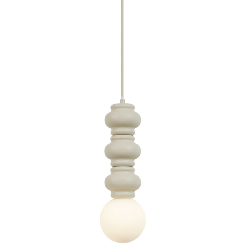 Qazqa Retro Pendant Lamp Beige With Matt Glass - Fedde