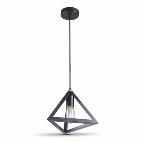 Retro Pendel Hänge Leuchte Wohn Zimmer Decken Lampe schwarz Käfig Design Beleuchtung E27 V-TAC 3832