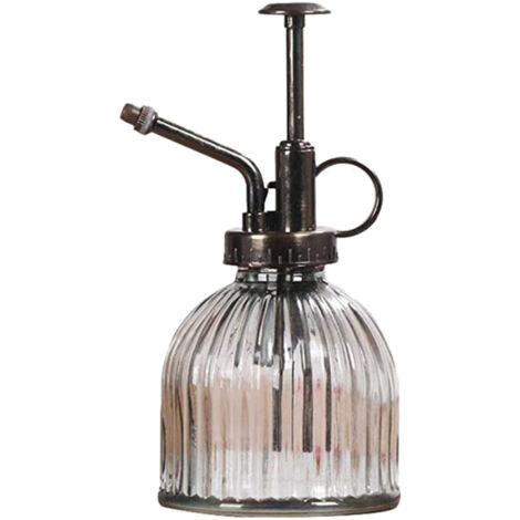 Retro-Pflanzensprüher aus Glas mit Kunststoffpumpe, Gartensprüher