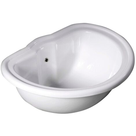 RETRO Recessed Ceramic Washbasin 50x41cm, blanc