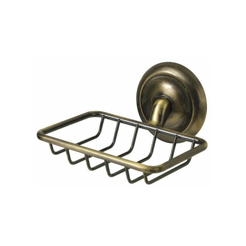 Porte Savon Mural Laiton Antique Panier