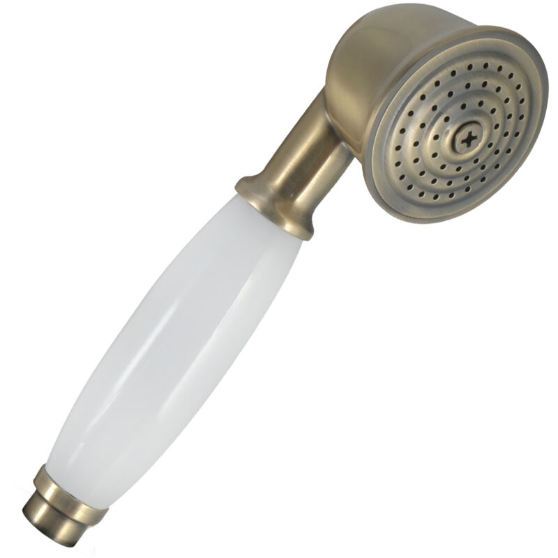 Kerra - Pommeau de douche, style vintage, rétro, couleur laiton antique