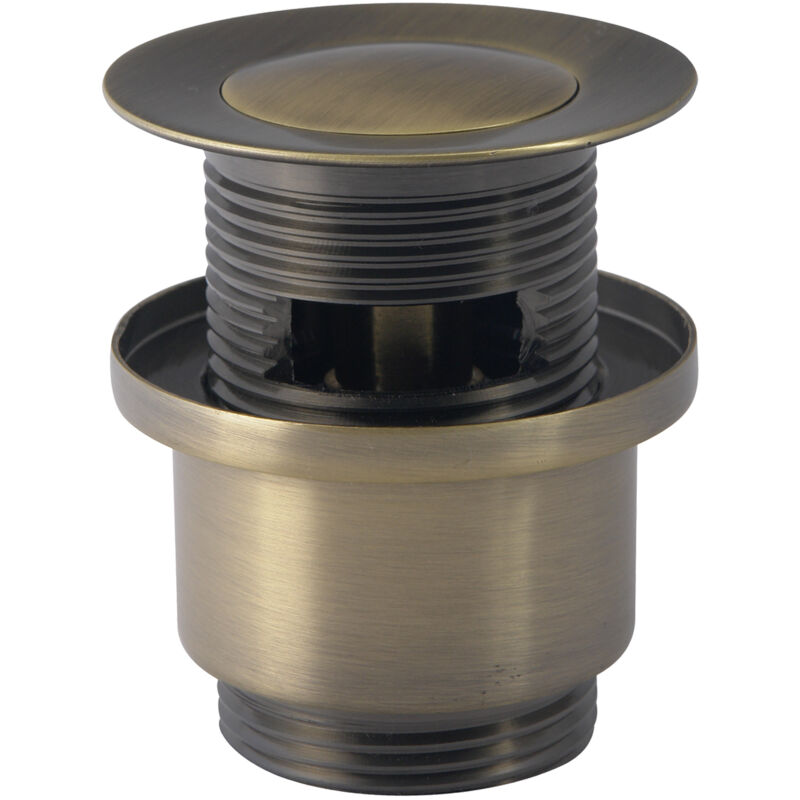 Bouchon clic-clac avec trop-plein, couleur laiton antique