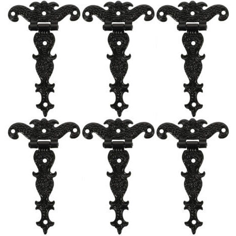 Retro-Scharniere aus Zinklegierung, 6 Stück, Beschläge für Holzportale und Zäune zur stabilen Befestigung, ideal für Türen und DIY-Projekte